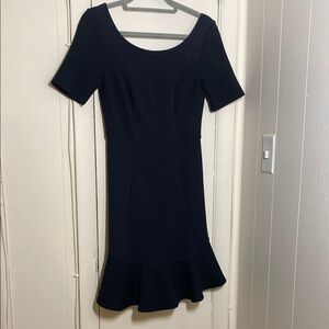 Elegant Black Short Sleeve Dress